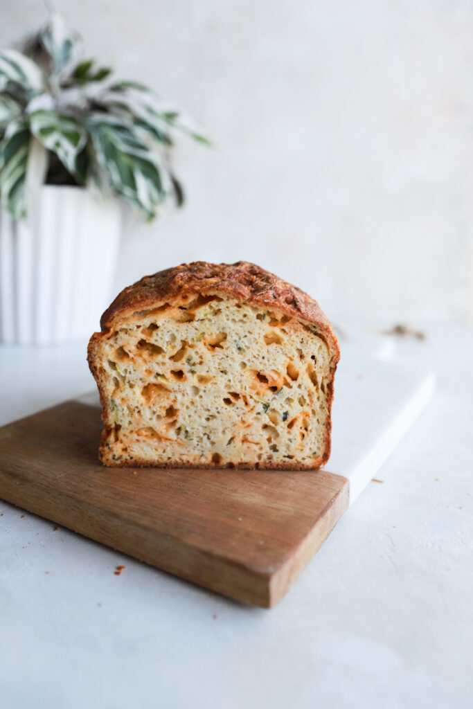 Gluten free zucchini cheese bread