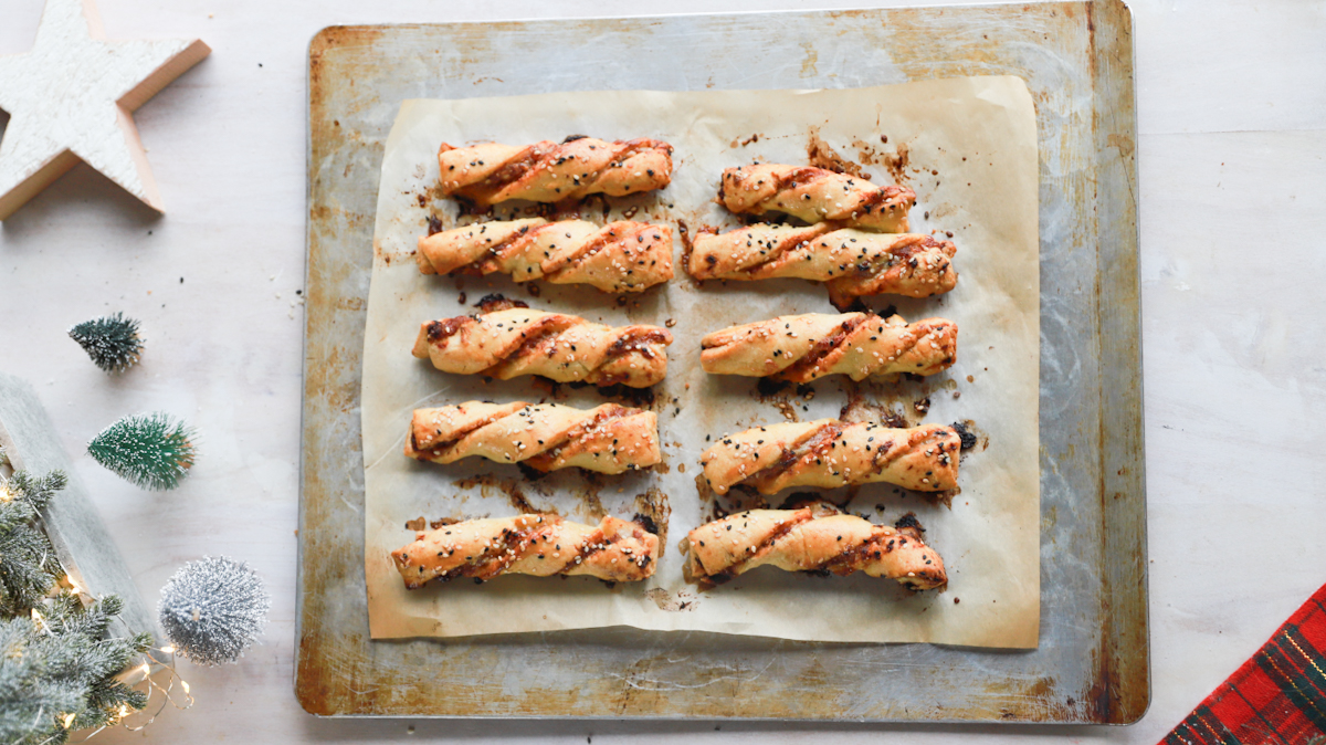 Easy to make sausage roll twists with a gluten free pastry