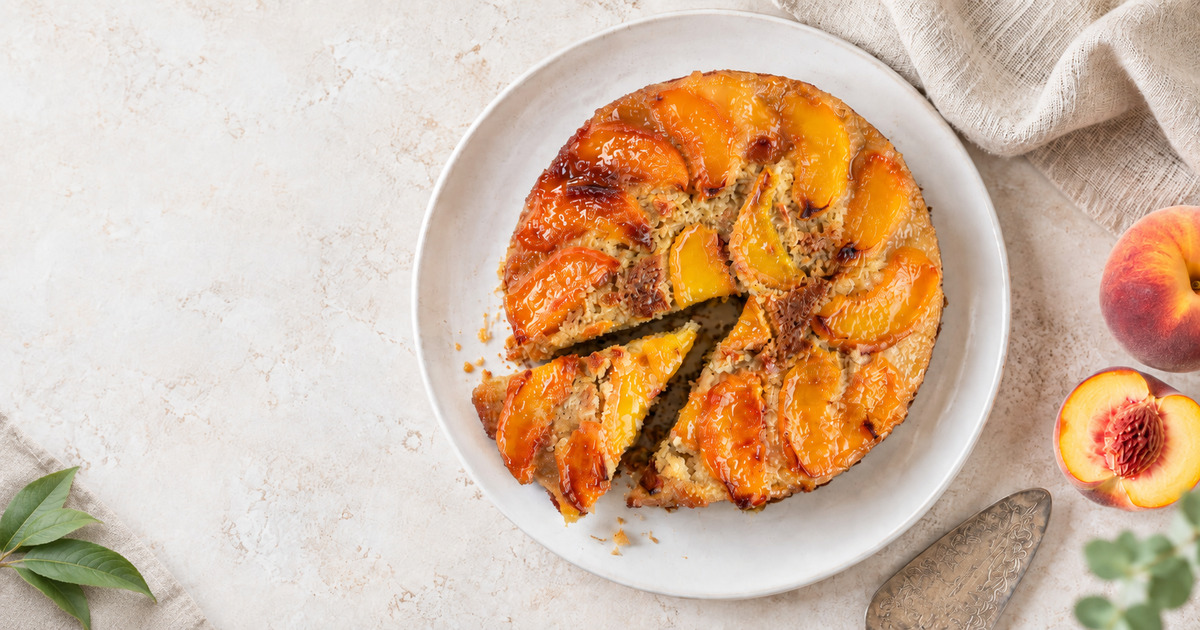 GF Peach Upside Down Cake